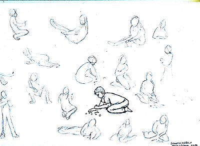Gestures sketchees of my kids