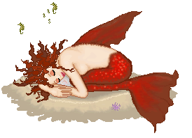 This doll turned out almost exactly how I wanted:
I love the kelp hair and the seahorses and her egg and nest.