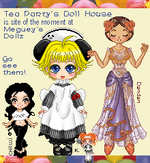 November 2004 Yay! Tea Party's Doll House - home of Dandan, K, and Chilwi - is as much fun as a party.
